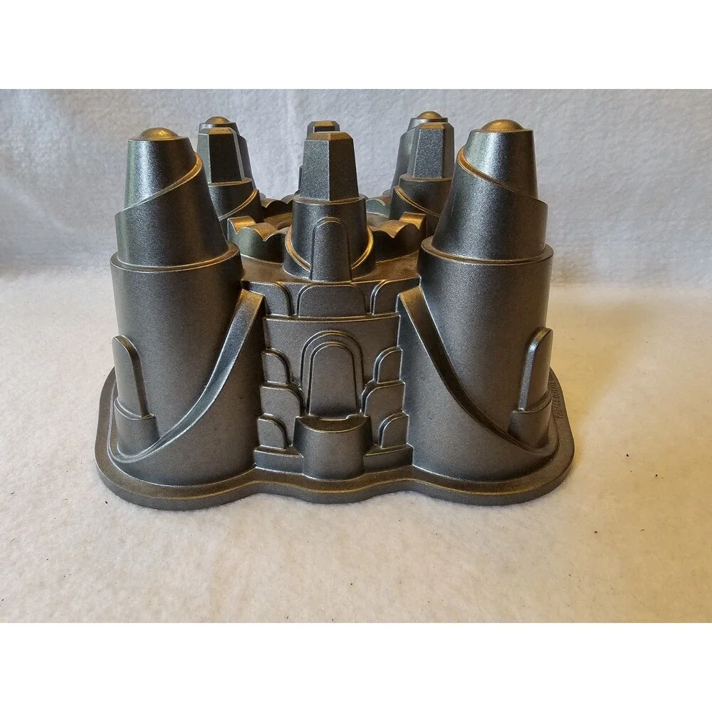 Vtg. Nordic Ware PALACE ROYALE Bundt Pan 10 Cup Silver Cast Aluminum 8